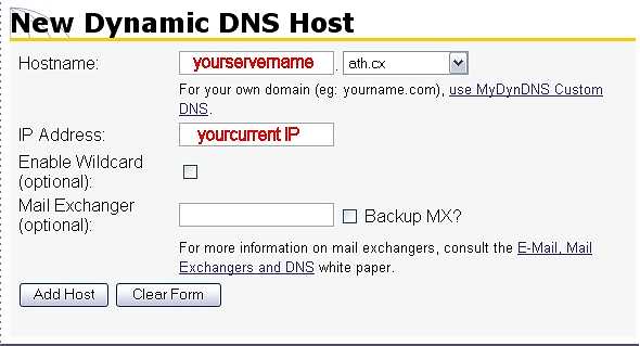 NIC add new host screenshot